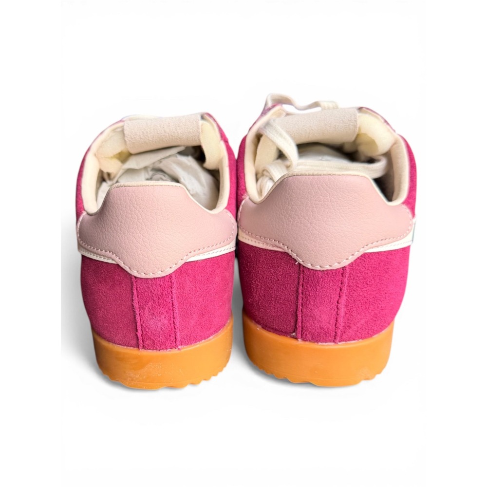 Gola Sneakers Womens Elan Trainer 7 Cerise Pink CLB538 Retro Suede Gum Sole - Picture 5 of 10